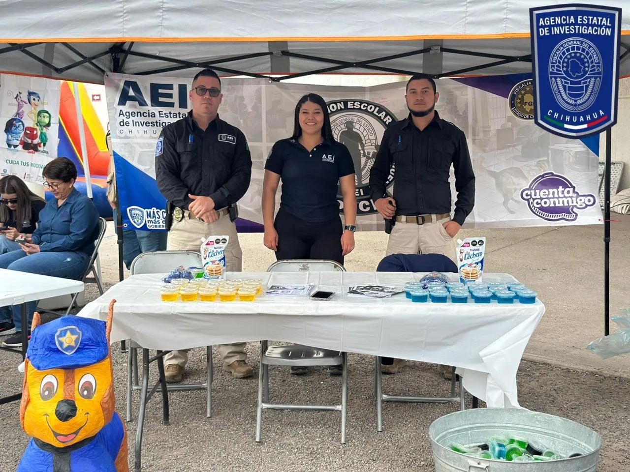 GOECHI participa en feria de salud en Nuevo Casas Grandes con módulo de prevención del delito