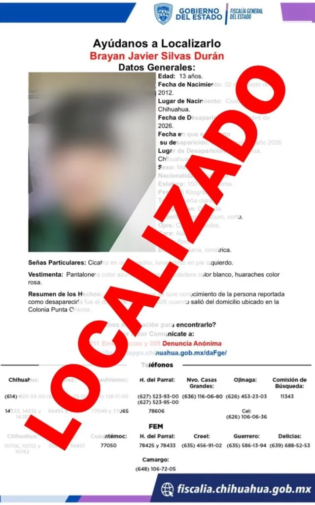 Fiscalía localiza a tres personas desaparecidas en Chihuahua - imagen 2
