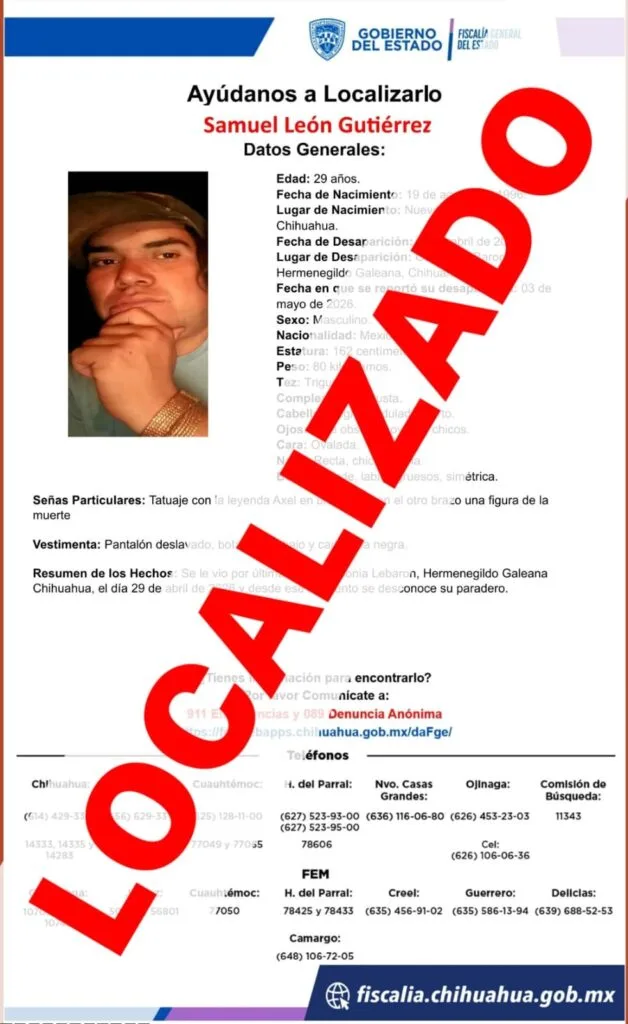 Localizan a dos personas desaparecidas en Galeana, Chihuahua - imagen 1