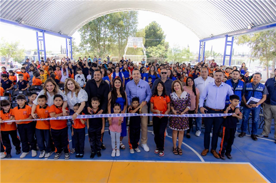 Primaria César Sandino estrena domo con inversión de 4 mdp