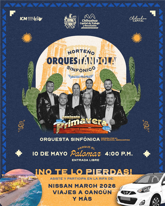 Conjunto Primavera y orquesta sinfónica en El Palomar el 10 de mayo