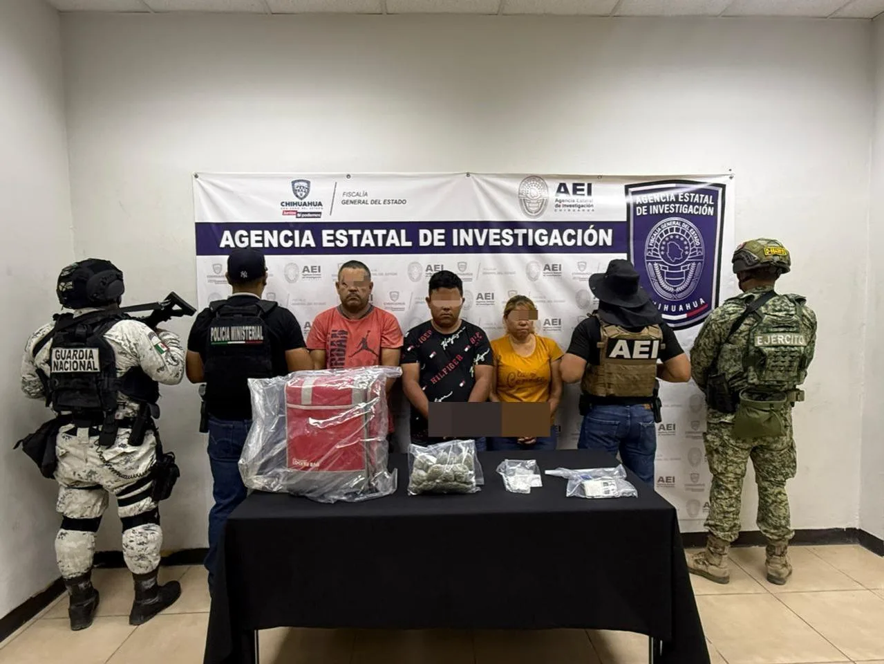 AEI detiene a tres personas con cocaína y marihuana en Juárez