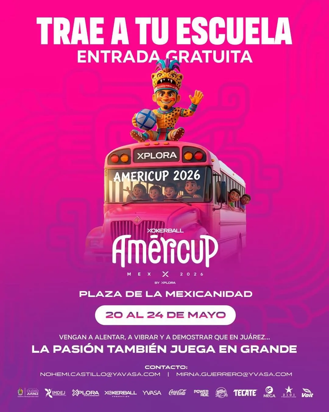 Escuelas de Ciudad Juárez pueden registrarse para obtener transporte gratuito a la Xokerball AmeriCup 2026 - imagen 1