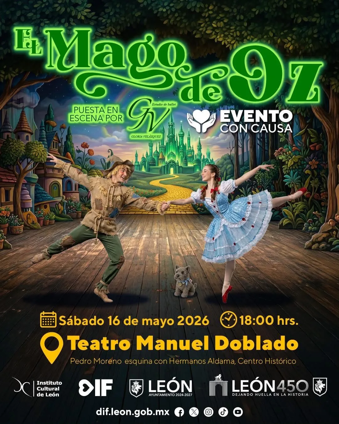 DIF León presenta 'El Mago de Oz' en el Teatro Manuel Doblado: los boletos se pagan con alimentos para León Sin Hambre