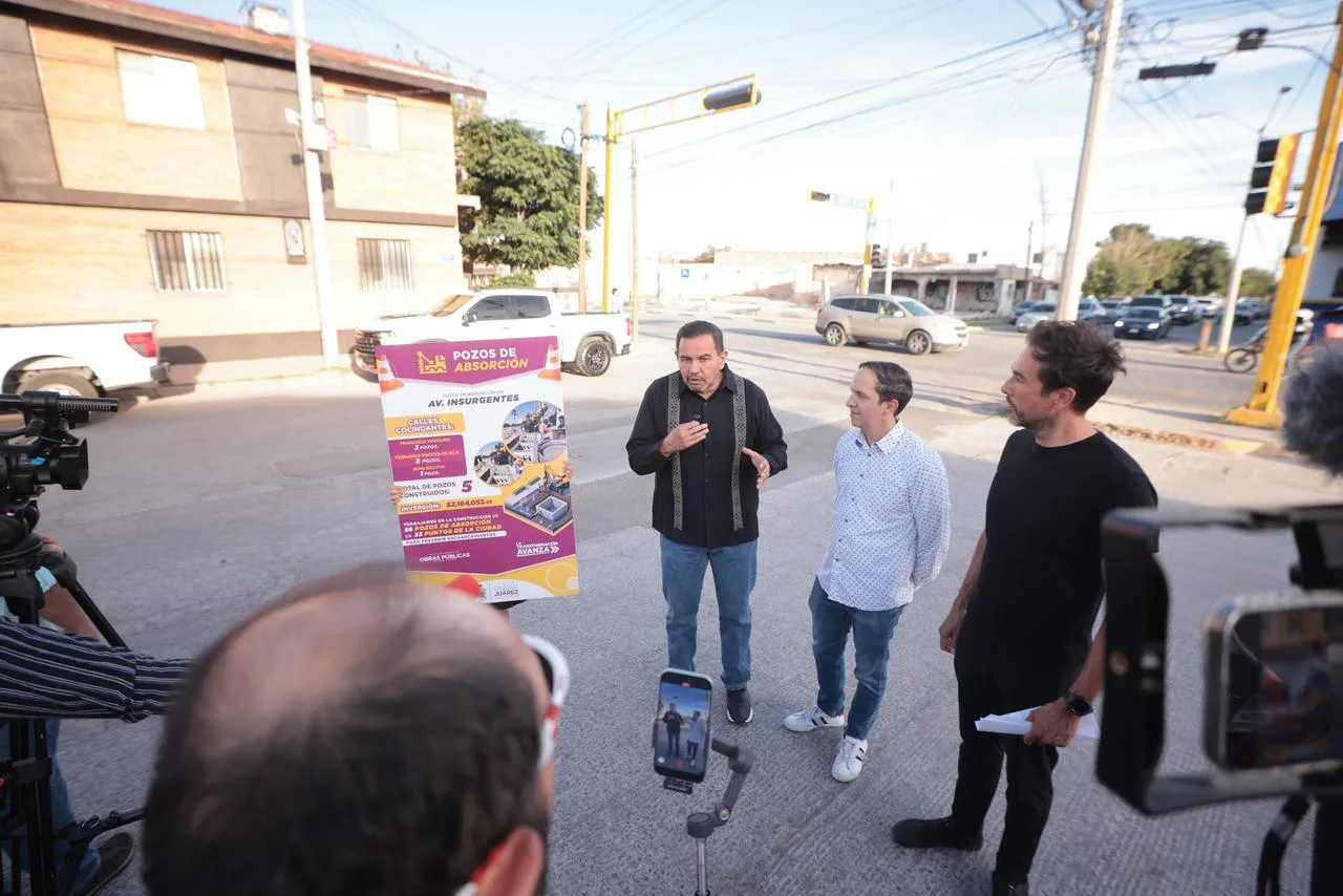 Inauguran cinco pozos de absorción en avenida Insurgentes para frenar inundaciones históricas en Juárez - imagen 6