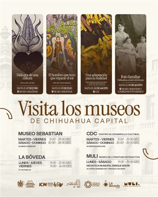 Museos municipales de Chihuahua ofrecen exposiciones y recorridos guiados para toda la familia
