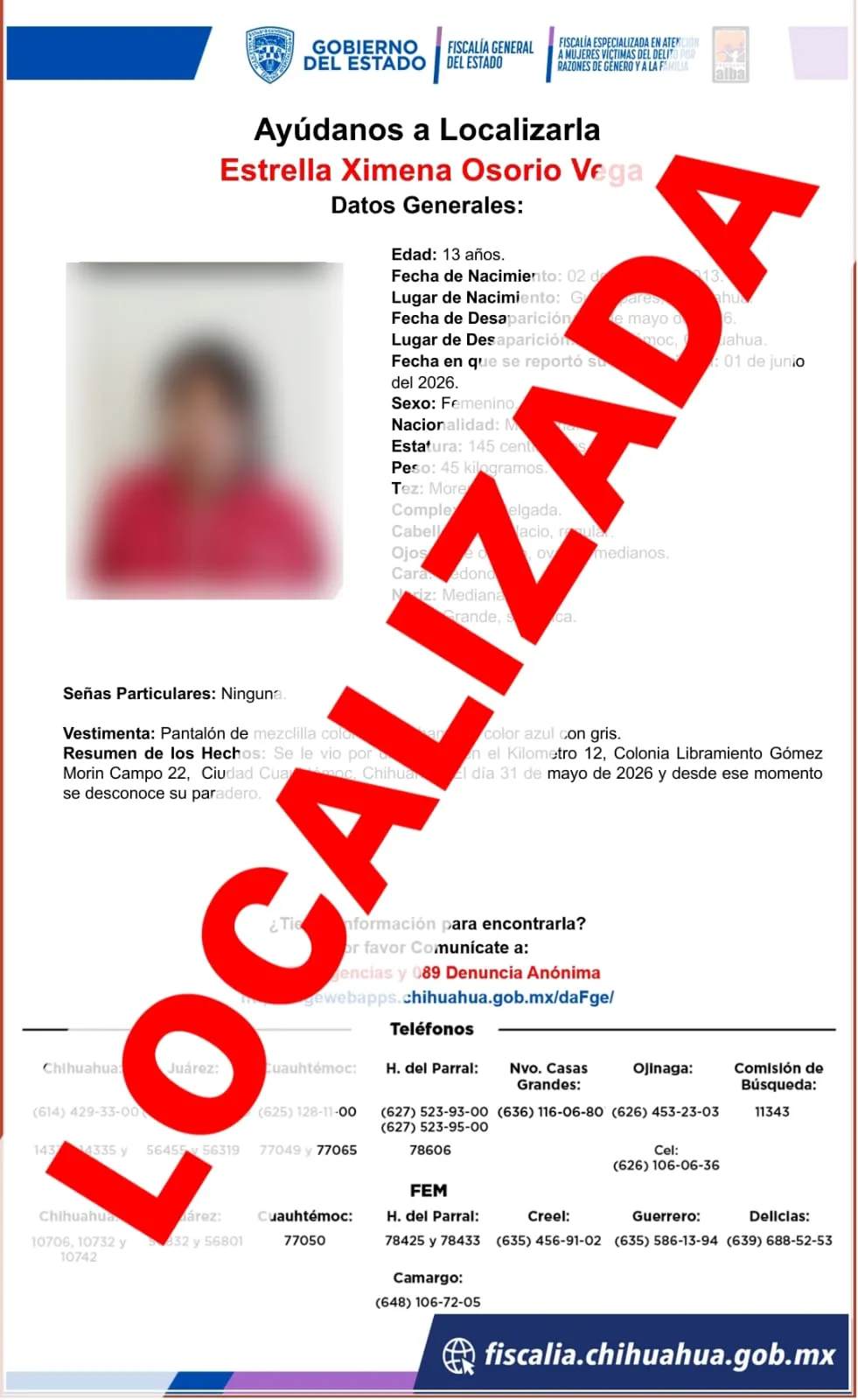Localizan en Cuauhtémoc a cuatro menores con reporte de ausencia - imagen 2