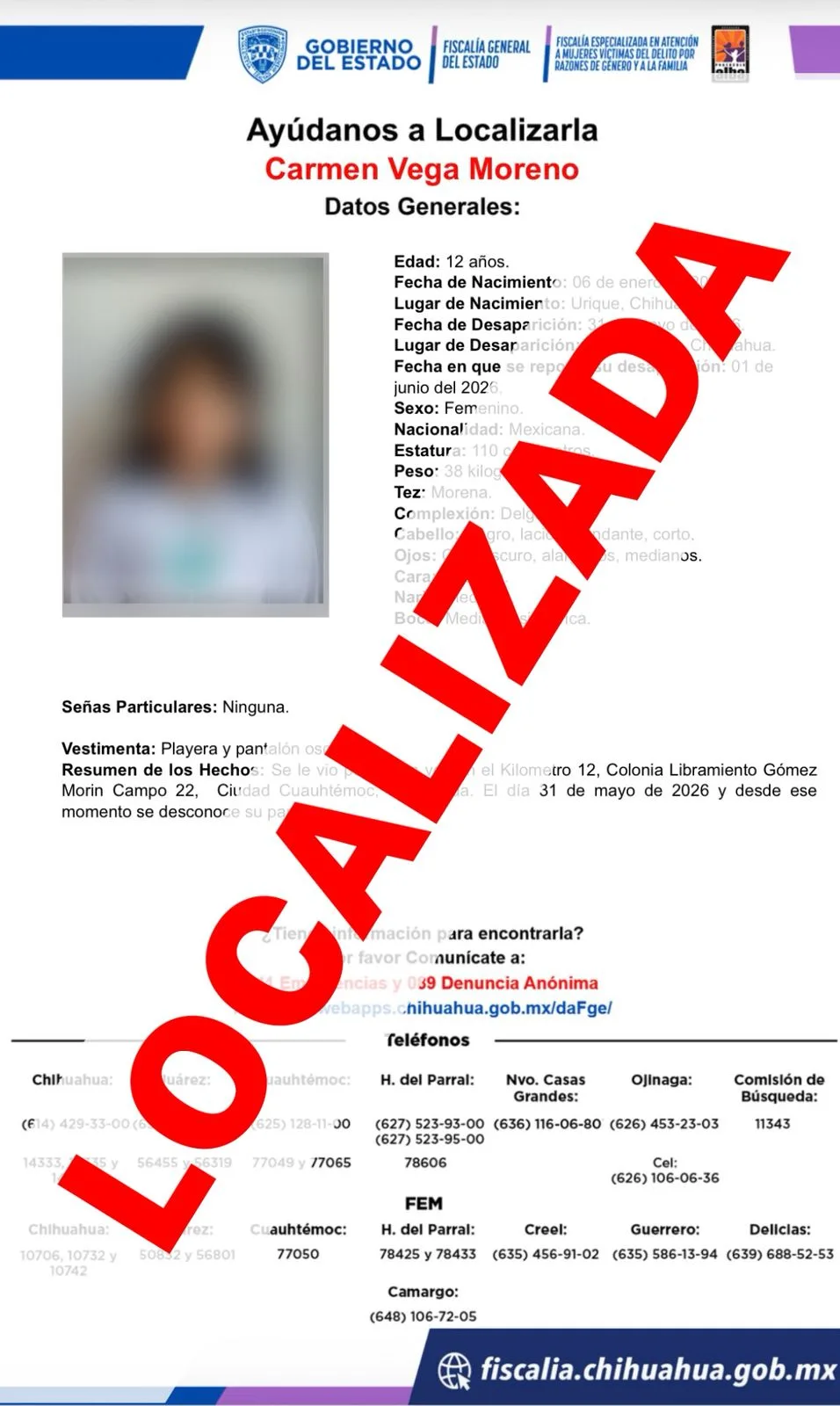 Localizan en Cuauhtémoc a cuatro menores con reporte de ausencia - imagen 3